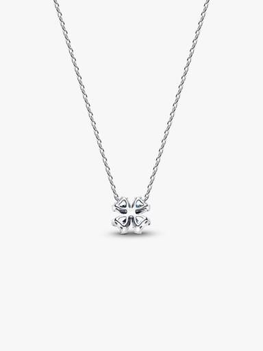 Sparkling Lucky Clover Pendant Necklace