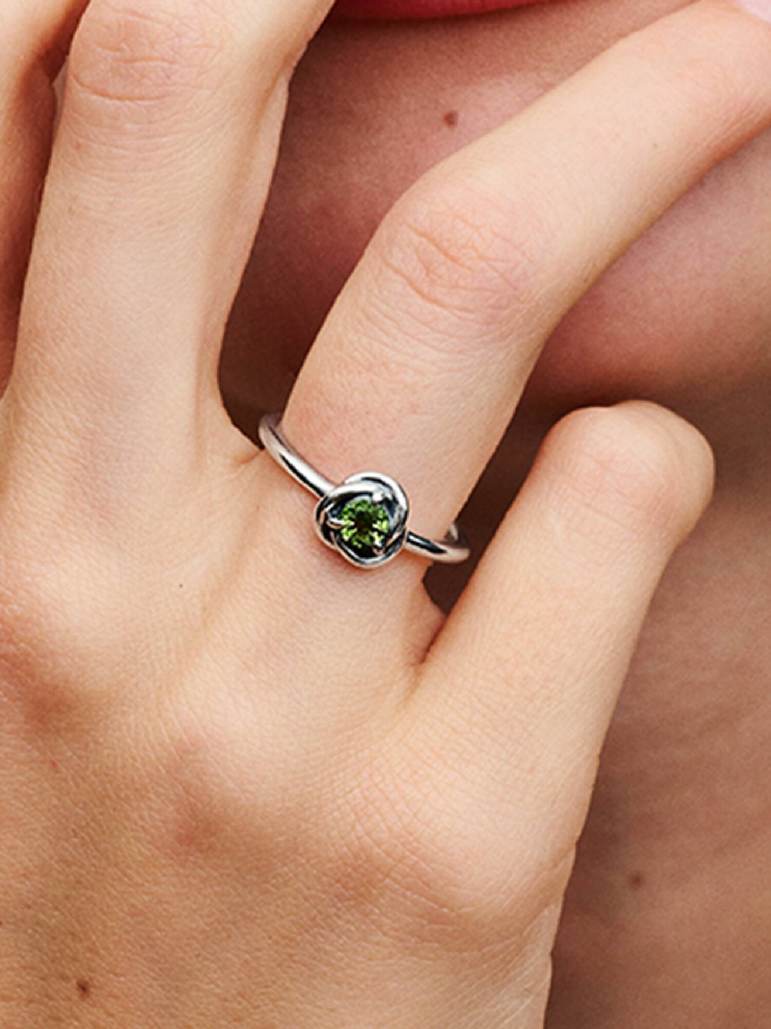 Bague Cercle éternel vert printemps d'août