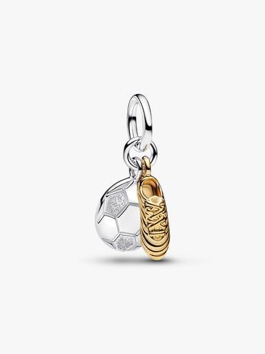 Charm-pendentif double Crampon de soccer