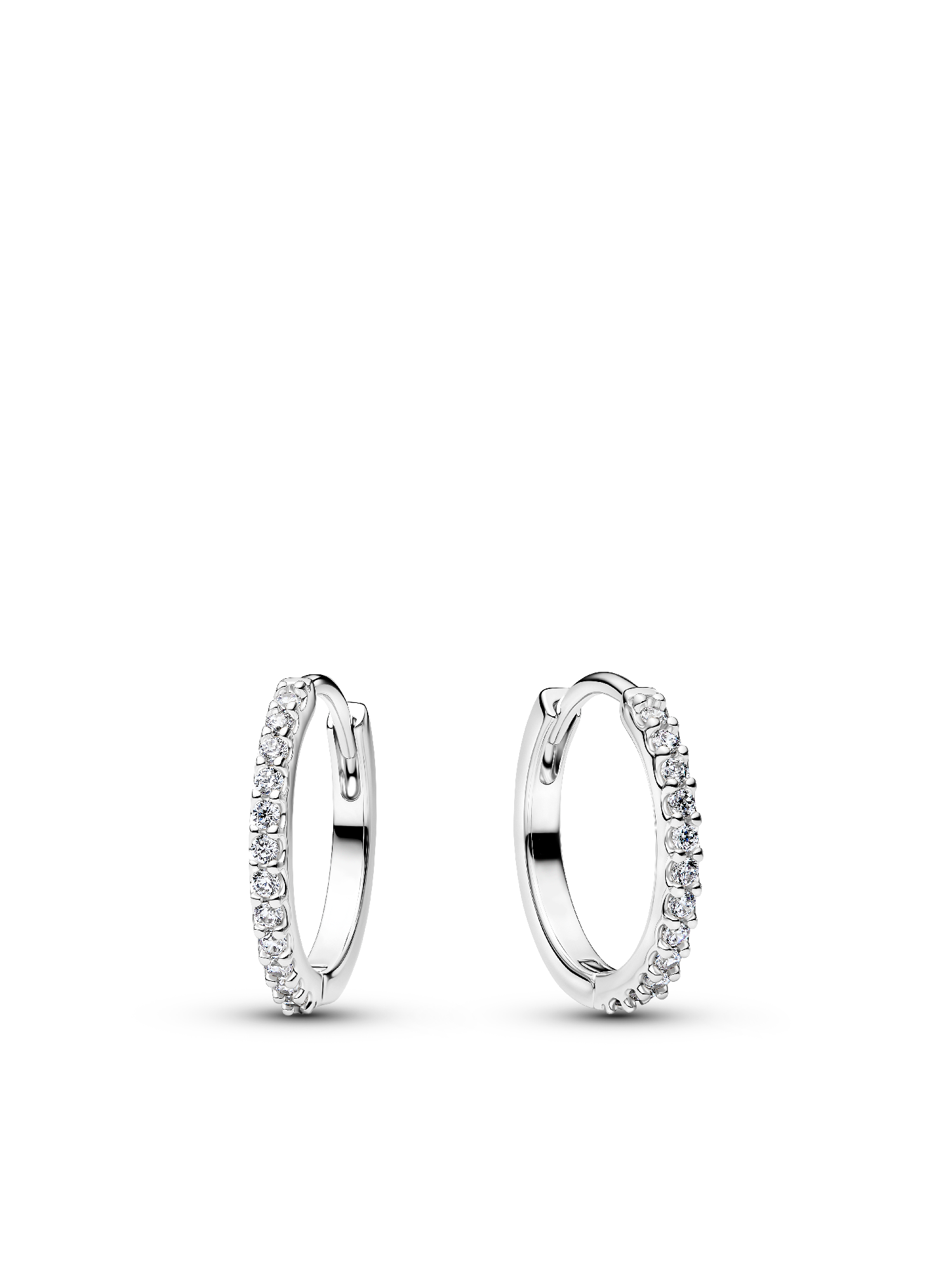 Sparkling Sterling Silver Hoop Earring Stack