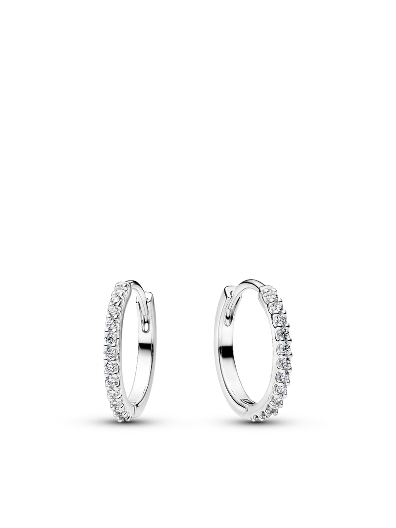 Sparkling Sterling Silver Hoop Earring Stack