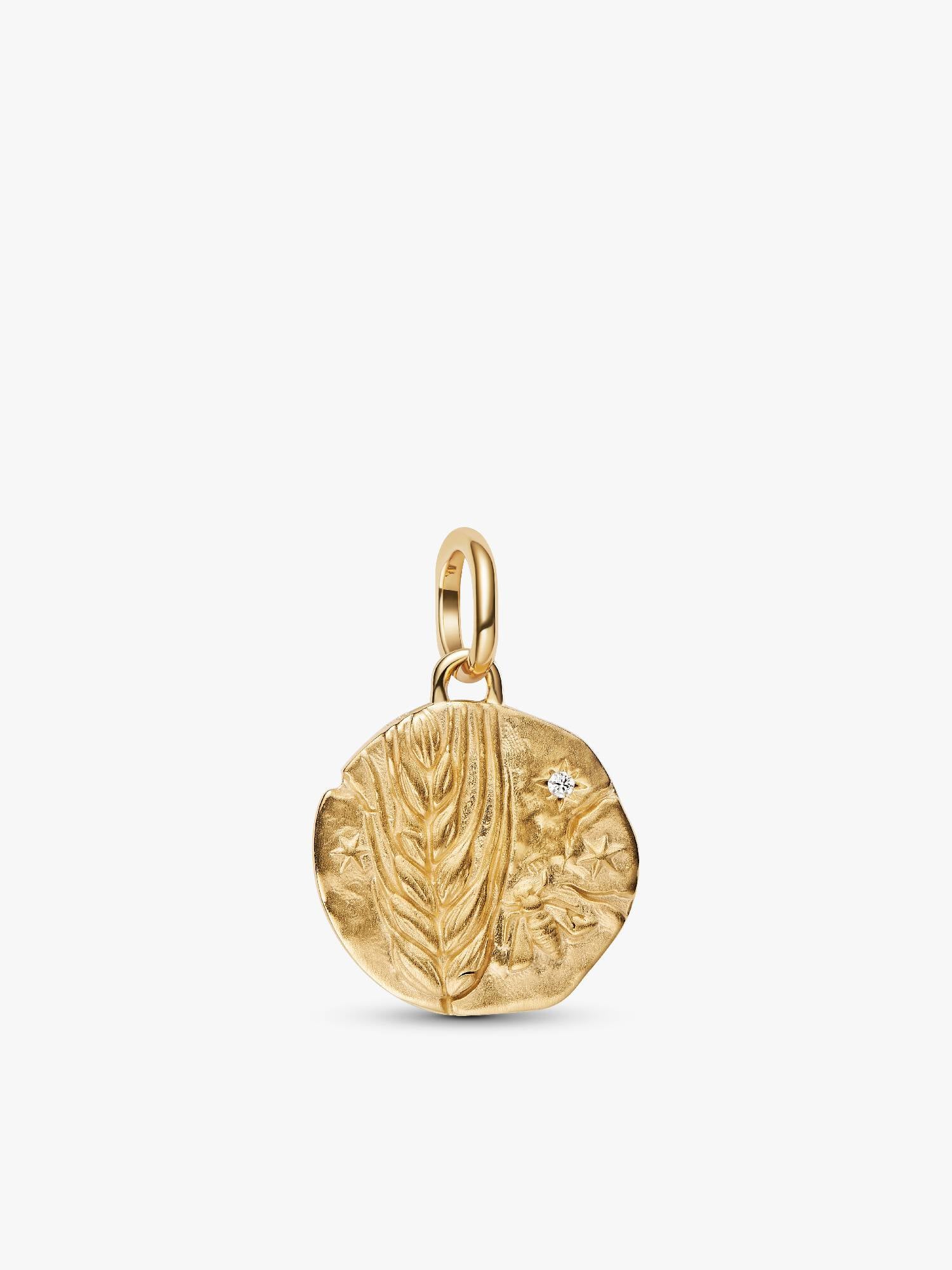 Wheat Medallion Charm