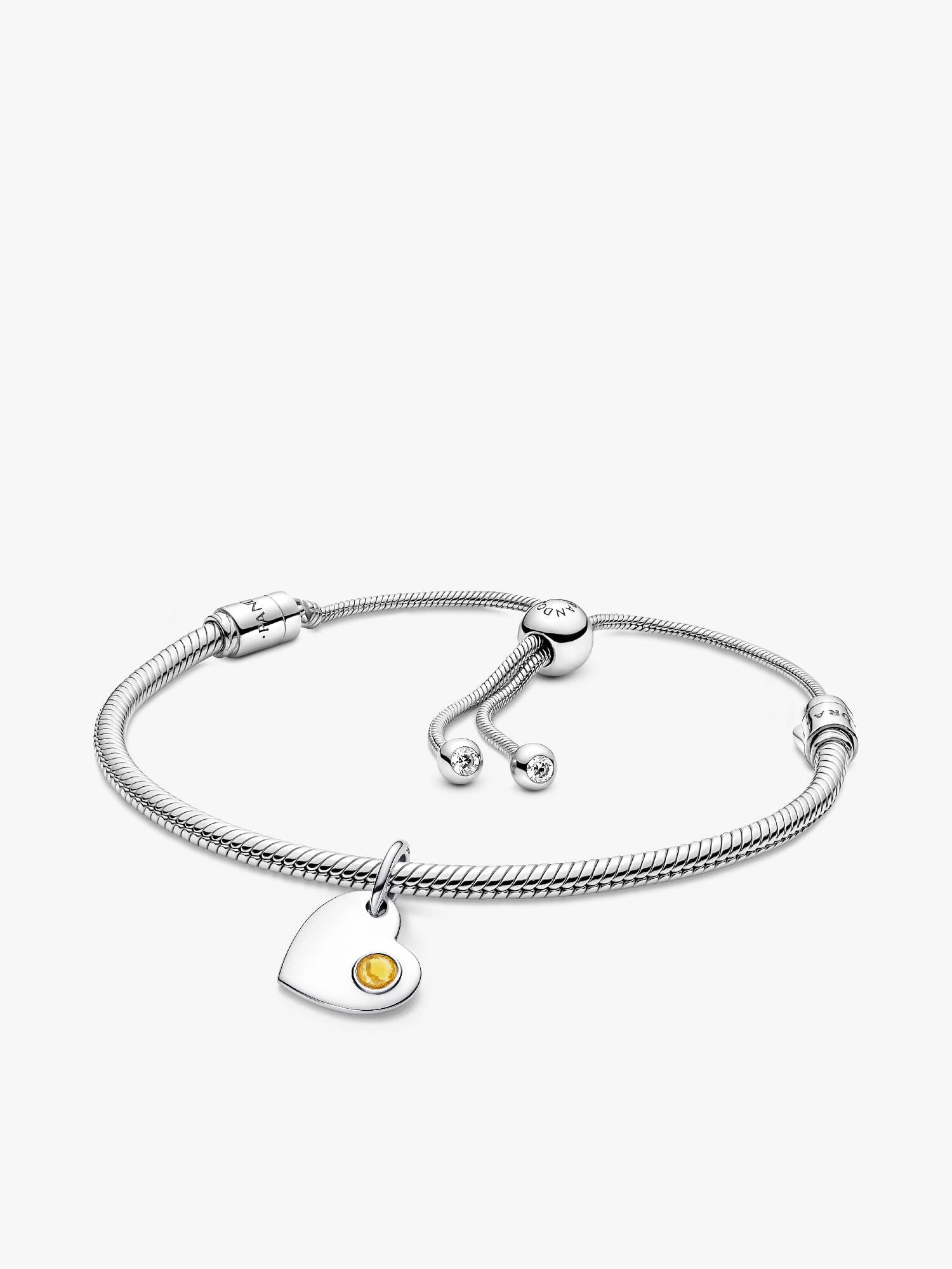 November  Engravable Dangle Charm Bracelet Set
