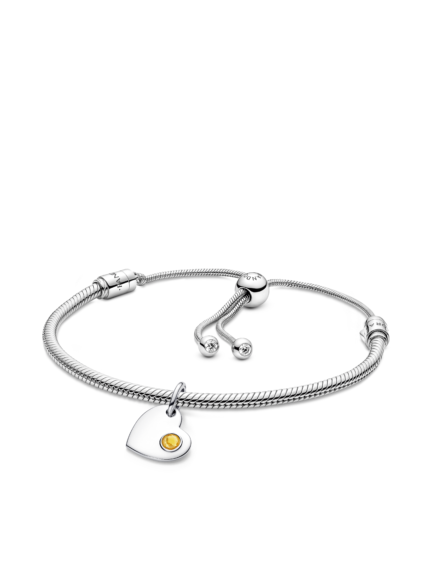 November  Engravable Dangle Charm Bracelet Set