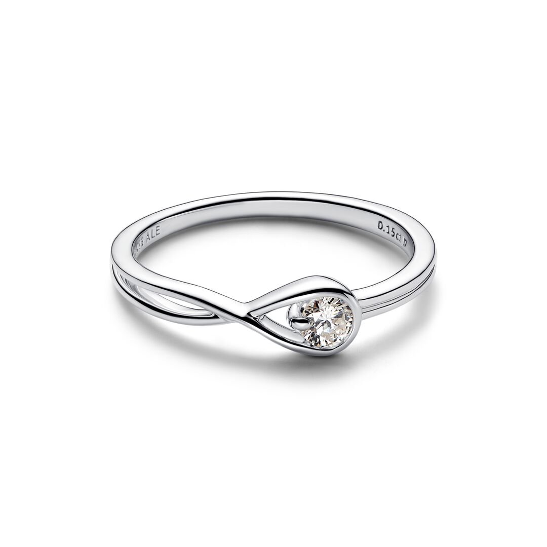 Pandora Infinite Lab-grown Diamond Ring carat tw Sterling Silver