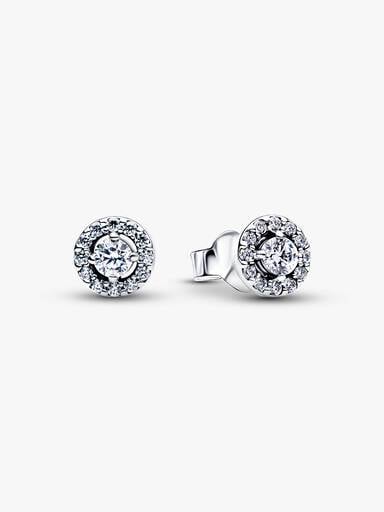 Clous d’oreilles Halo rond pavé
