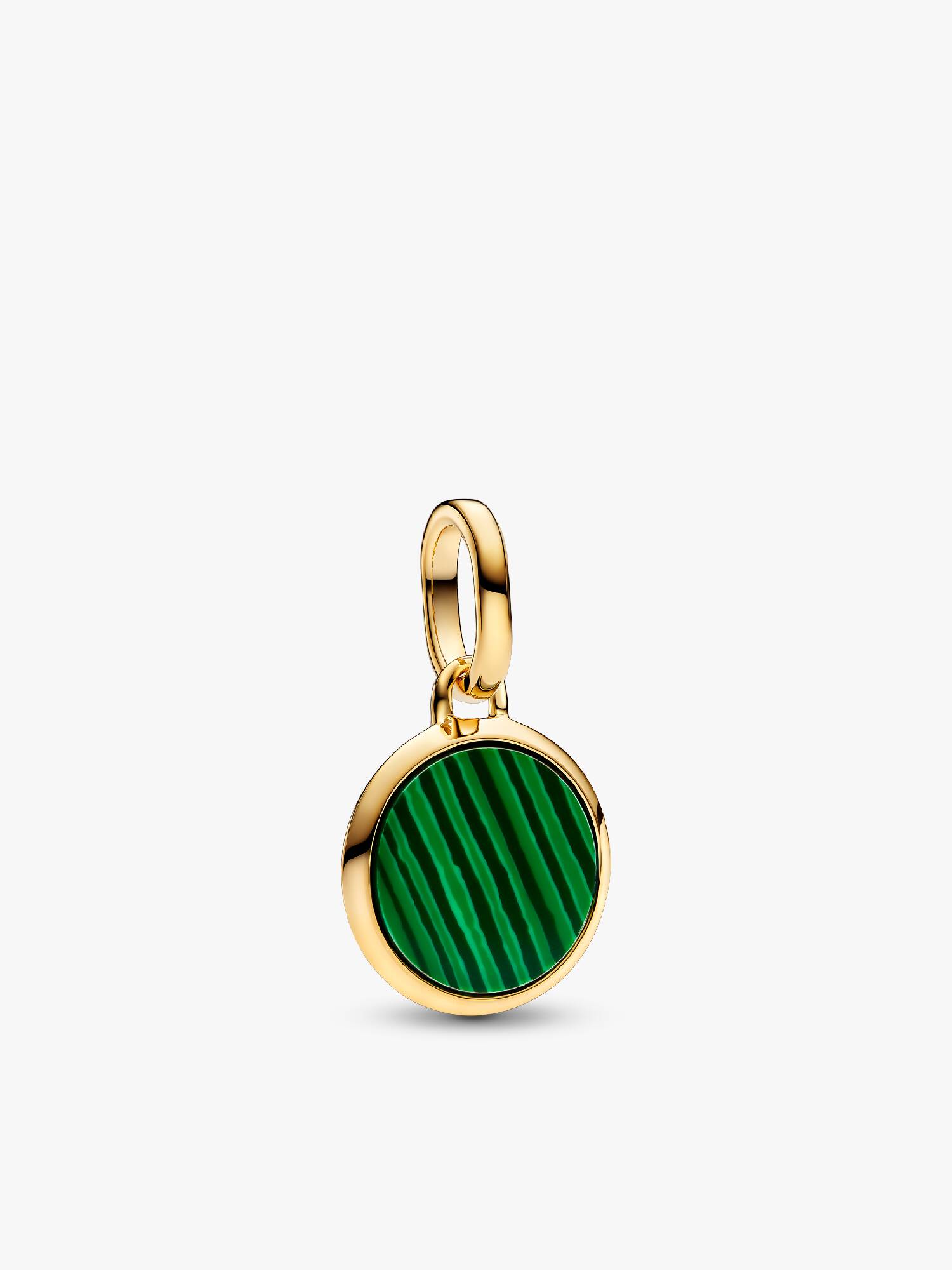 Mini charm médaillon vert à graver