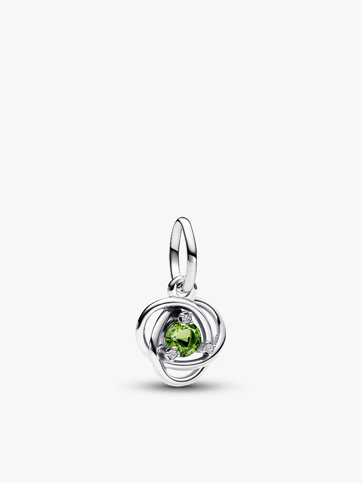 VENTE FINALE - Charm-pendentif Cercle éternel vert printemps d'août