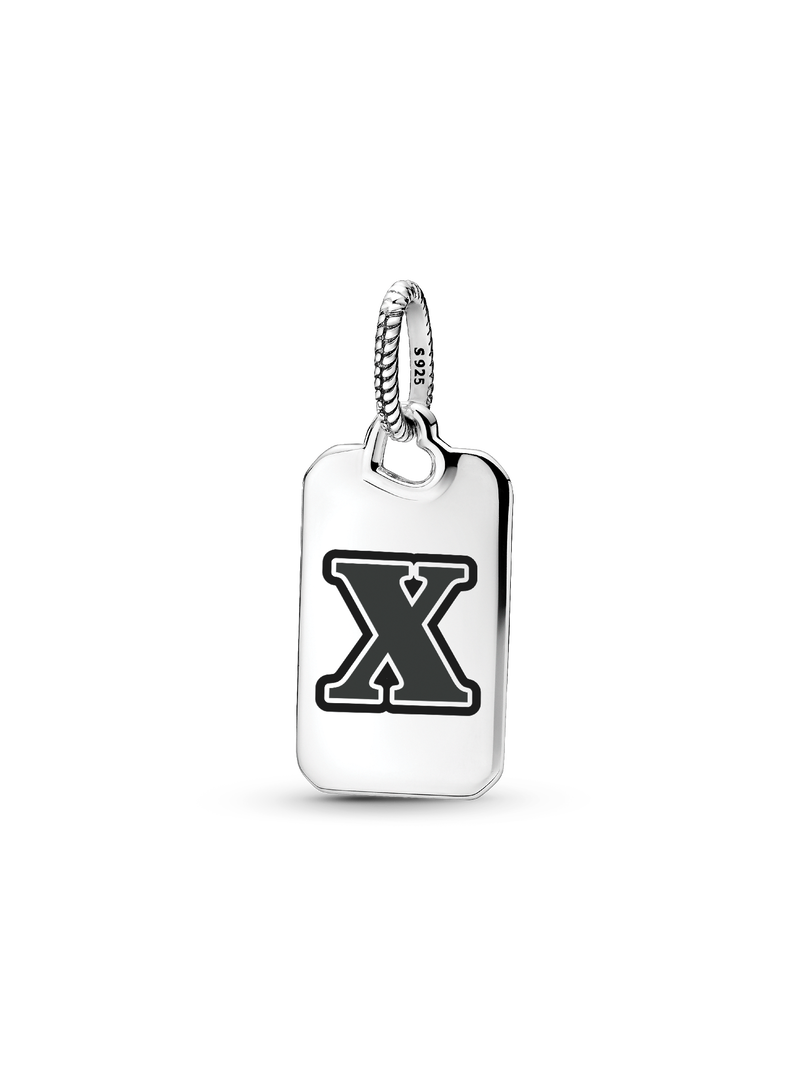 Letter X Rectangle Pendant