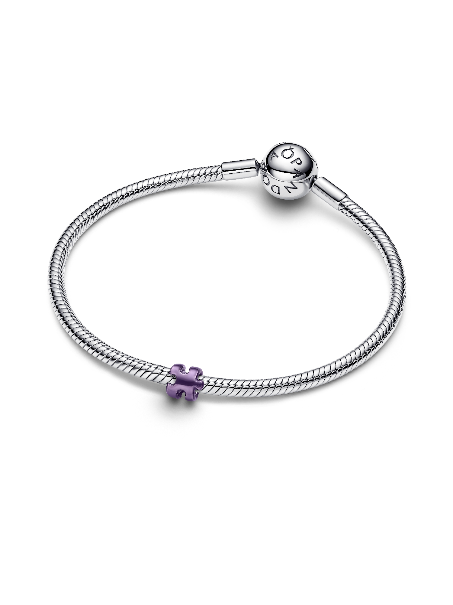 Mini charm Pièce de casse-tête mauve