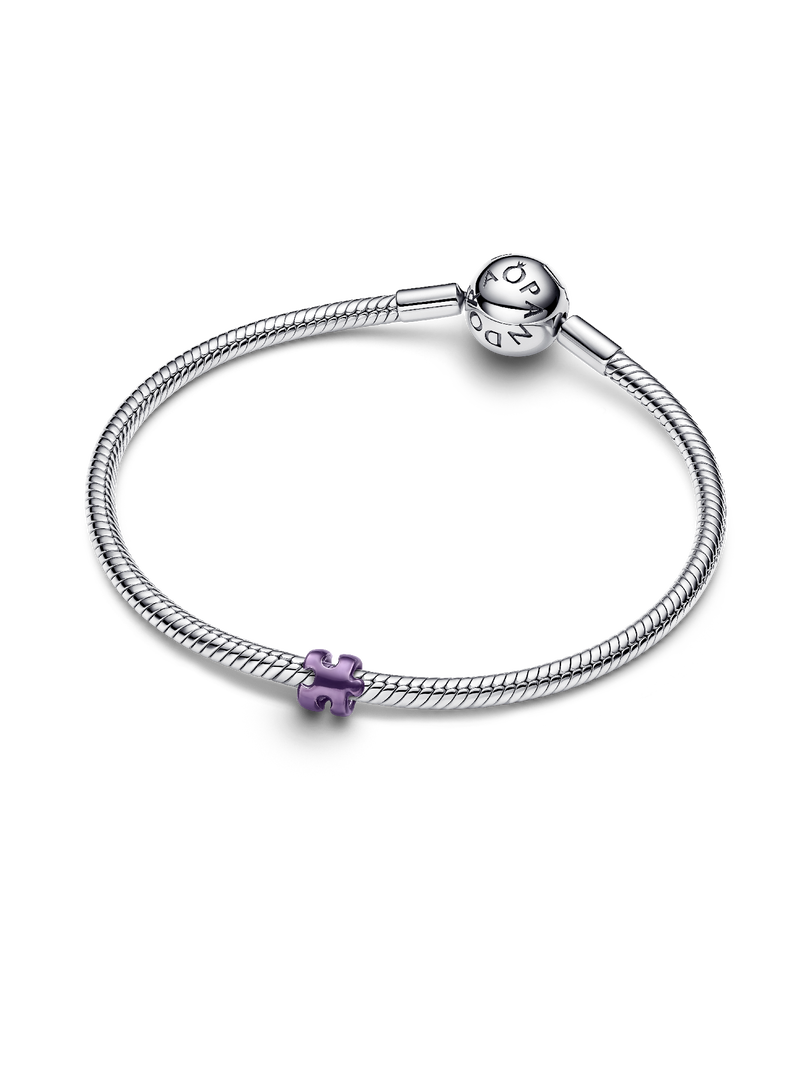 Mini charm Pièce de casse-tête mauve