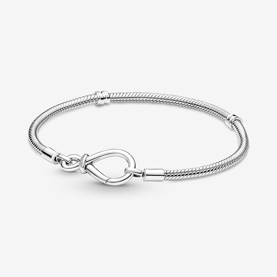 Bracelet à chaîne serpentine et fermoir Nœud infini de Pandora Moments image number 0