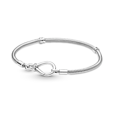 Bracelet à chaîne serpentine et fermoir Nœud infini de Pandora Moments