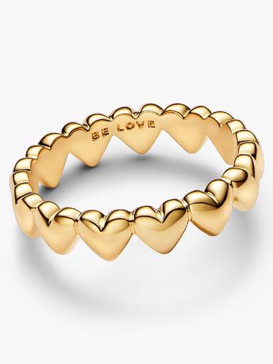 Row of Hearts Ring