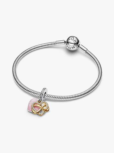 FINAL SALE - Sparkling Infinity Heart Dangle Charm