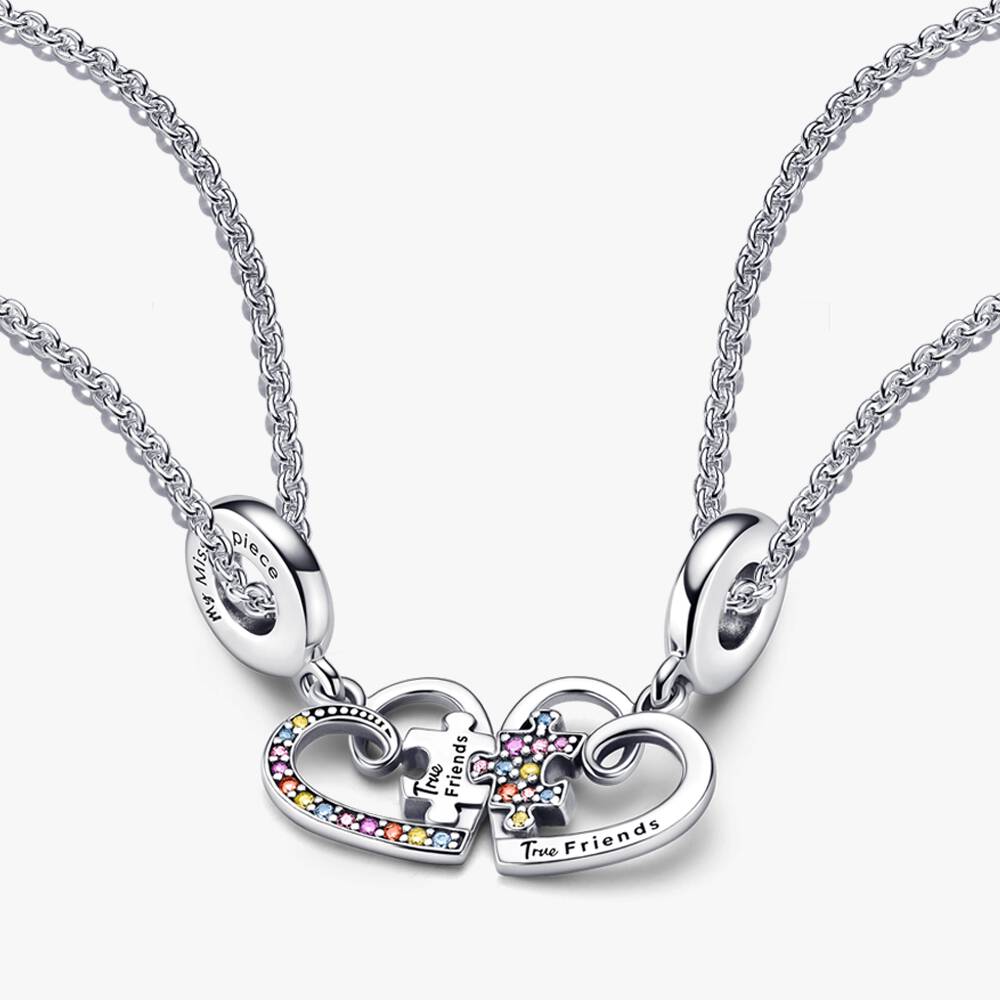 Set of Two True Friends Splittable Friendship Necklaces