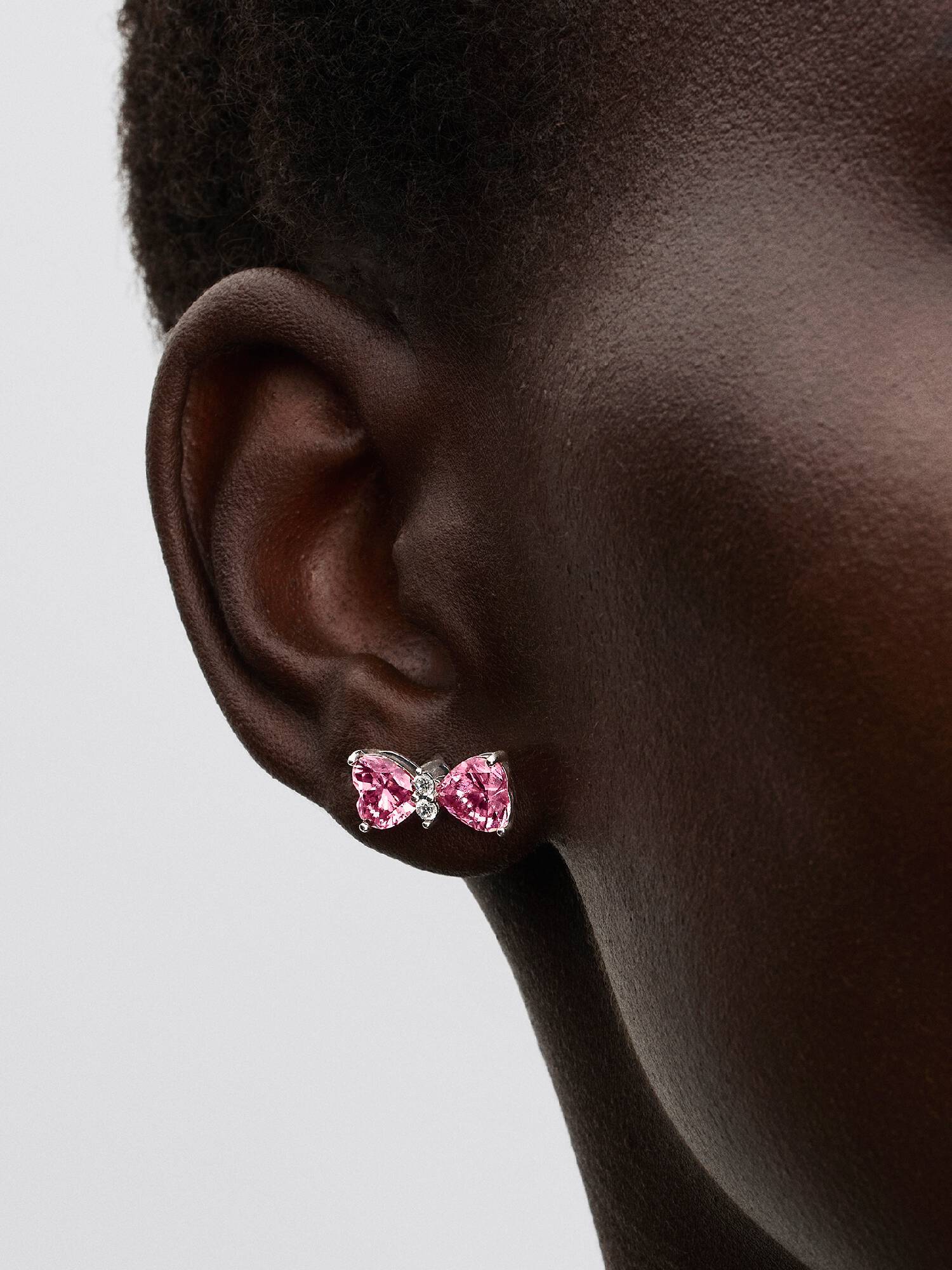Sparkling Bow Stud Earrings