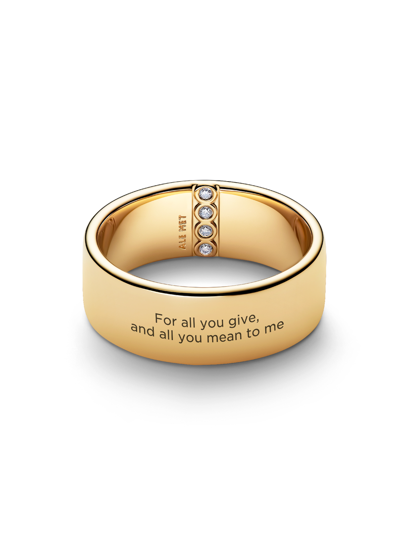 Engravable Wide Band Ring