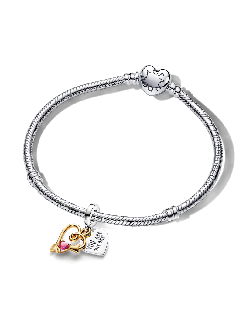 Arrow of Love Bracelet and Engravable Charm Set