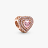 Sparkling Levelled Heart Charm Sparkling Levelled Heart Charm
