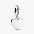 Charm-pendentif Étiquette en forme de cœur à graver Charm-pendentif Étiquette en forme de cœur à graver