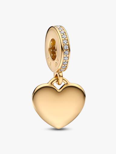 Charm-pendentif Étiquette en forme de cœur à graver