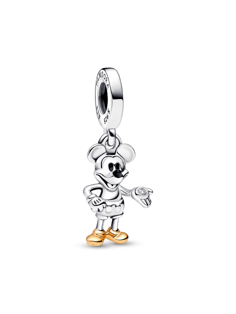 Disney 100th Anniversary Mickey Mouse Lab-grown Diamond Dangle Charm