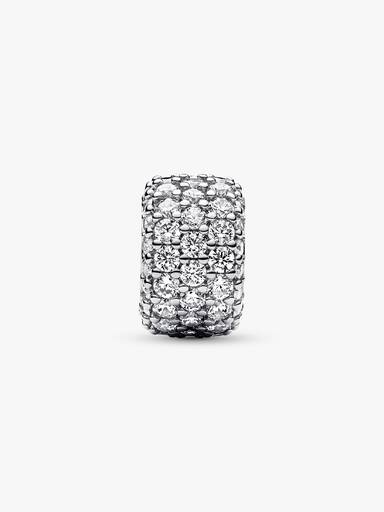Charm Trois rangées en pavé scintillant