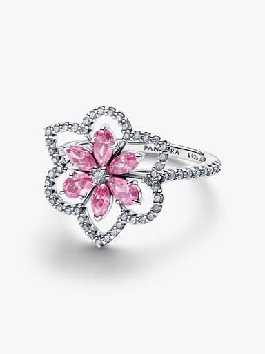 Bague cocktail Fleur double