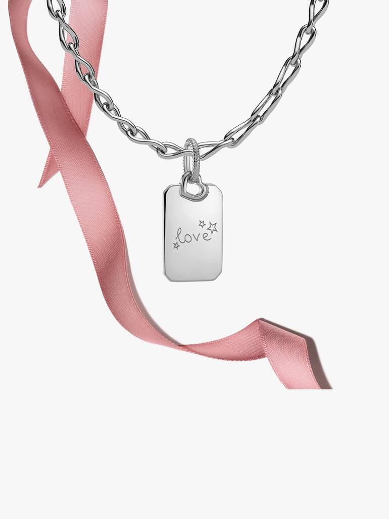 Engravable Silver Pendant & Necklace Gift Set