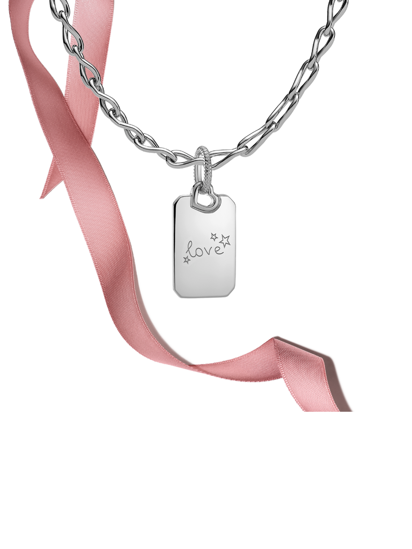 Engravable Silver Pendant & Necklace Gift Set
