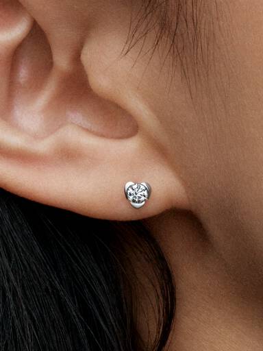 FINAL SALE - Pandora Talisman Lab-Grown Diamond Heart Earrings