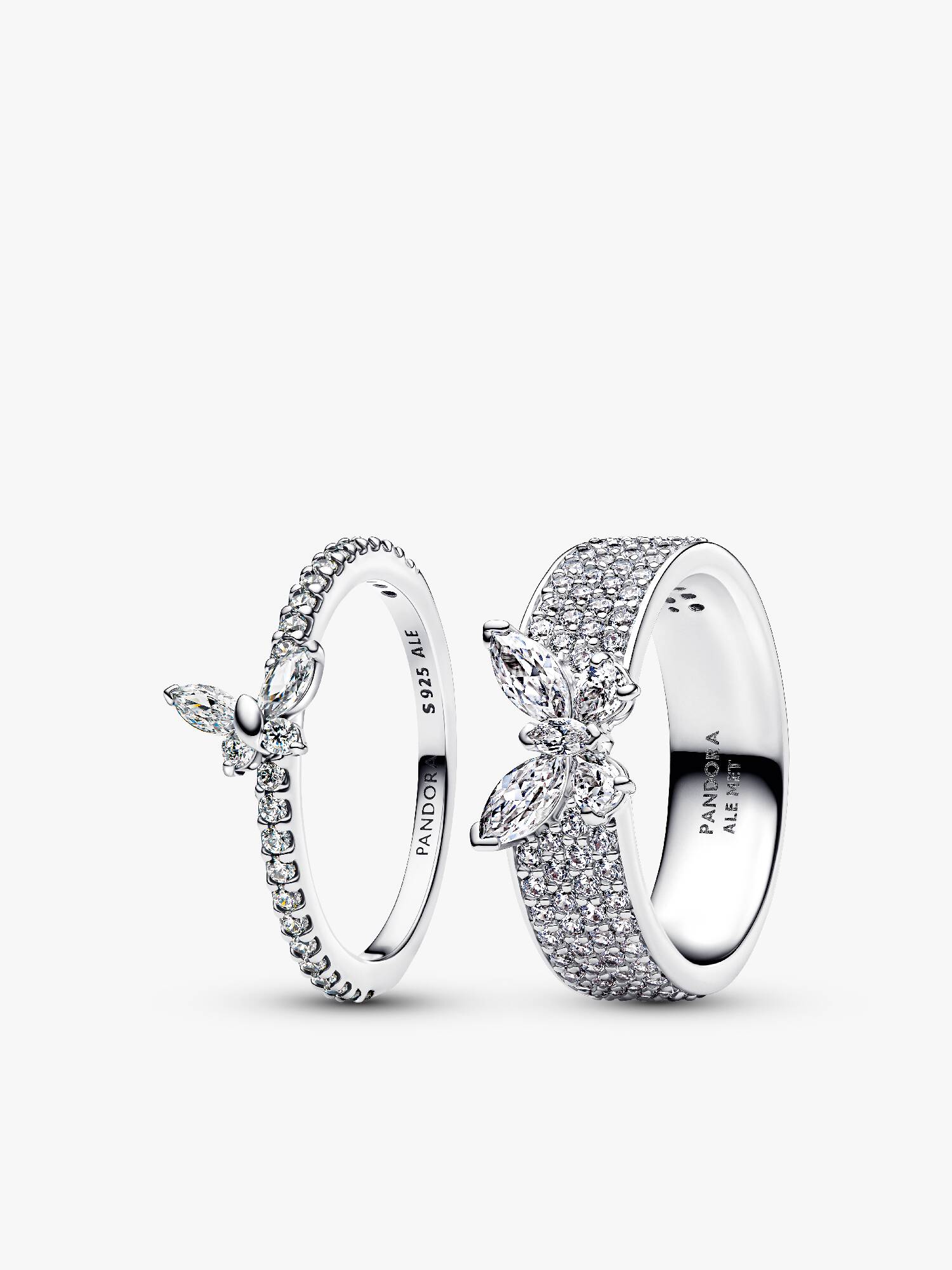 Bold Butterfly Ring Duo
