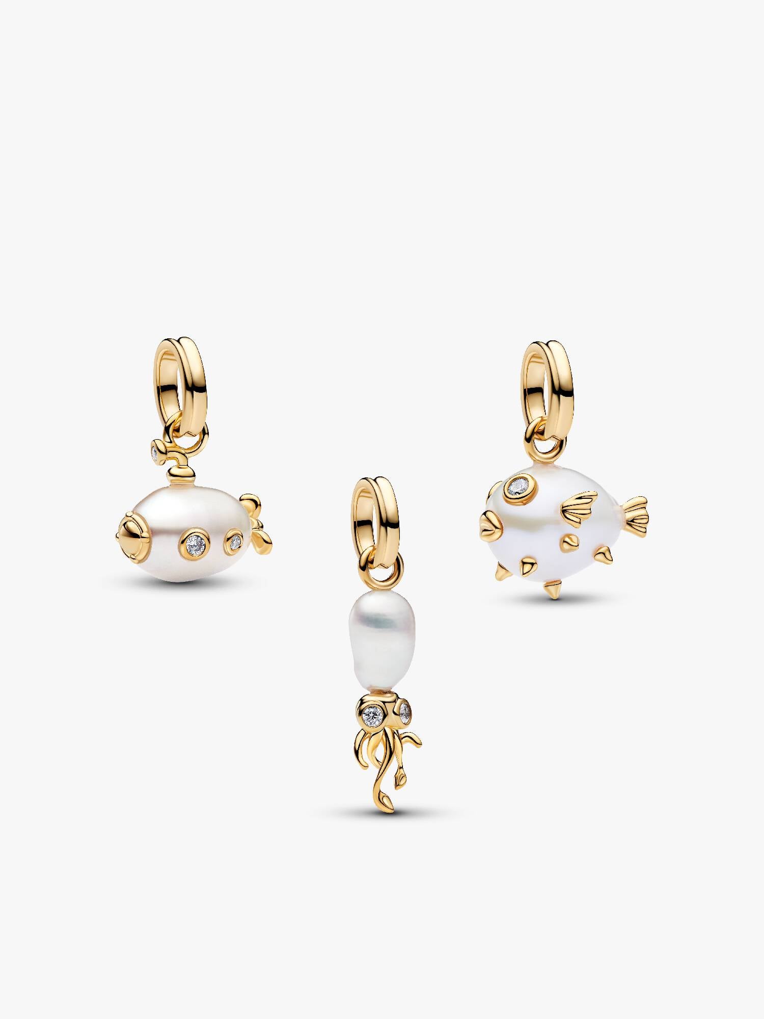 Oceanborn Baroque Pearl Charm Trio