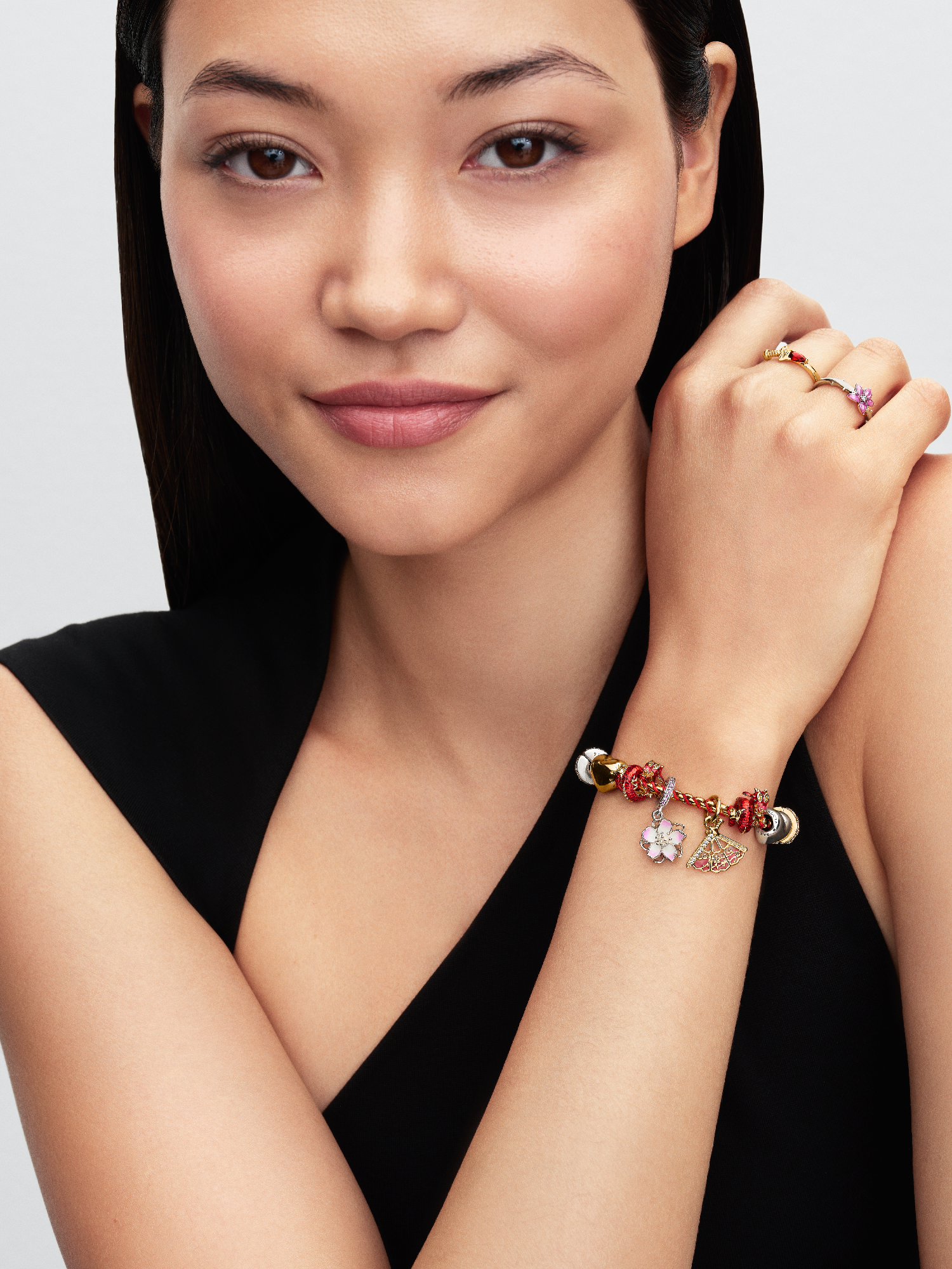 Disney Mulan Cherry Blossom Ring, Platinum Plated