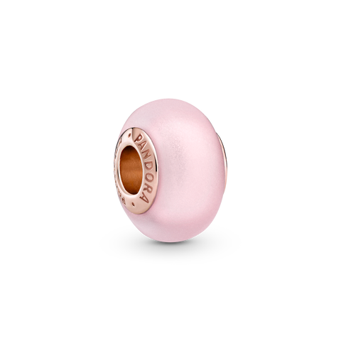 Matte Pink Murano Glass Charm