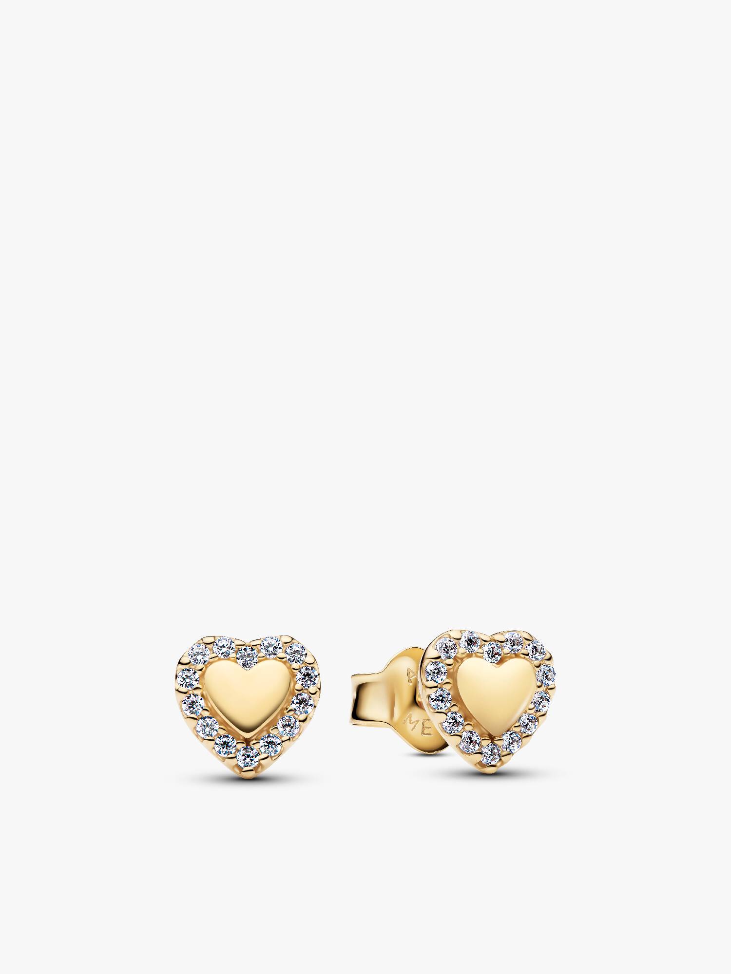 Heart Halo Stud Earrings