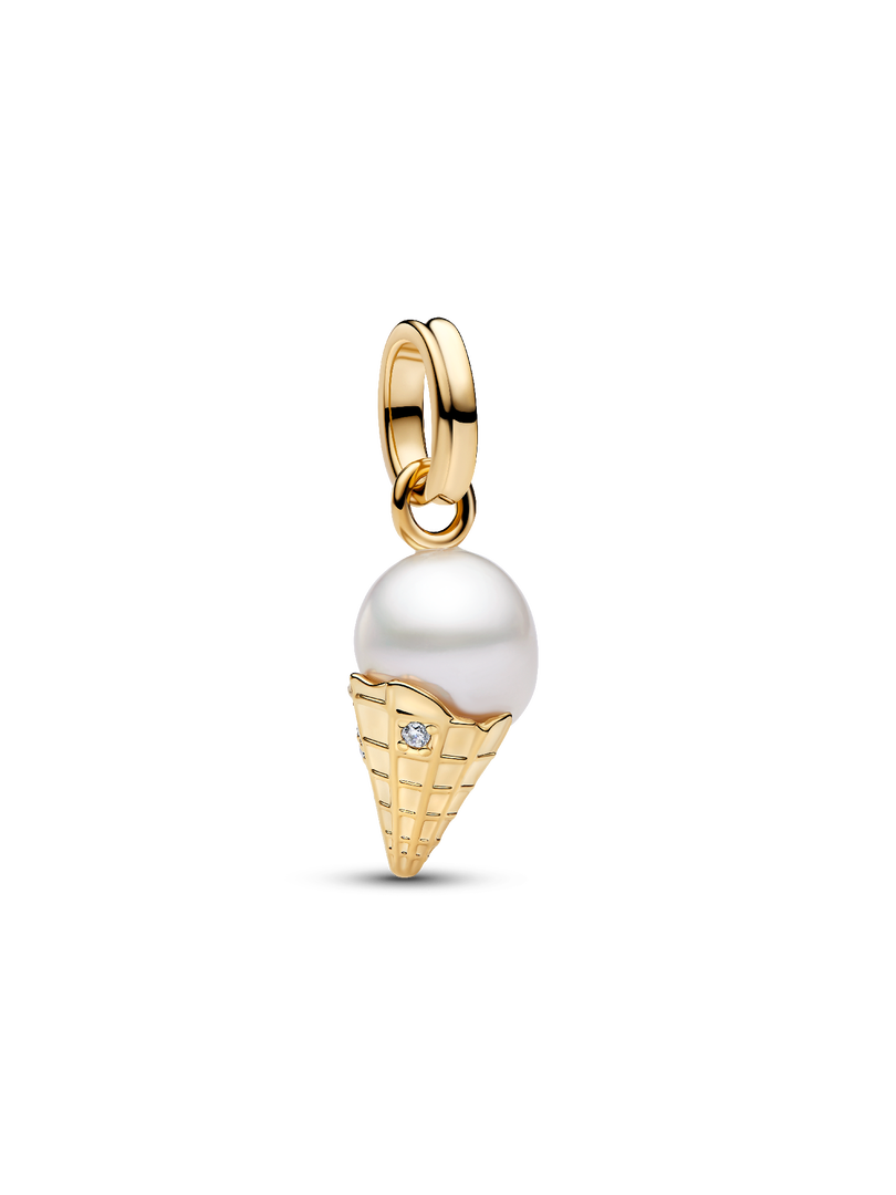 Treated Freshwater Cultured Baroque Pearl Ice Cream Dangle Charm