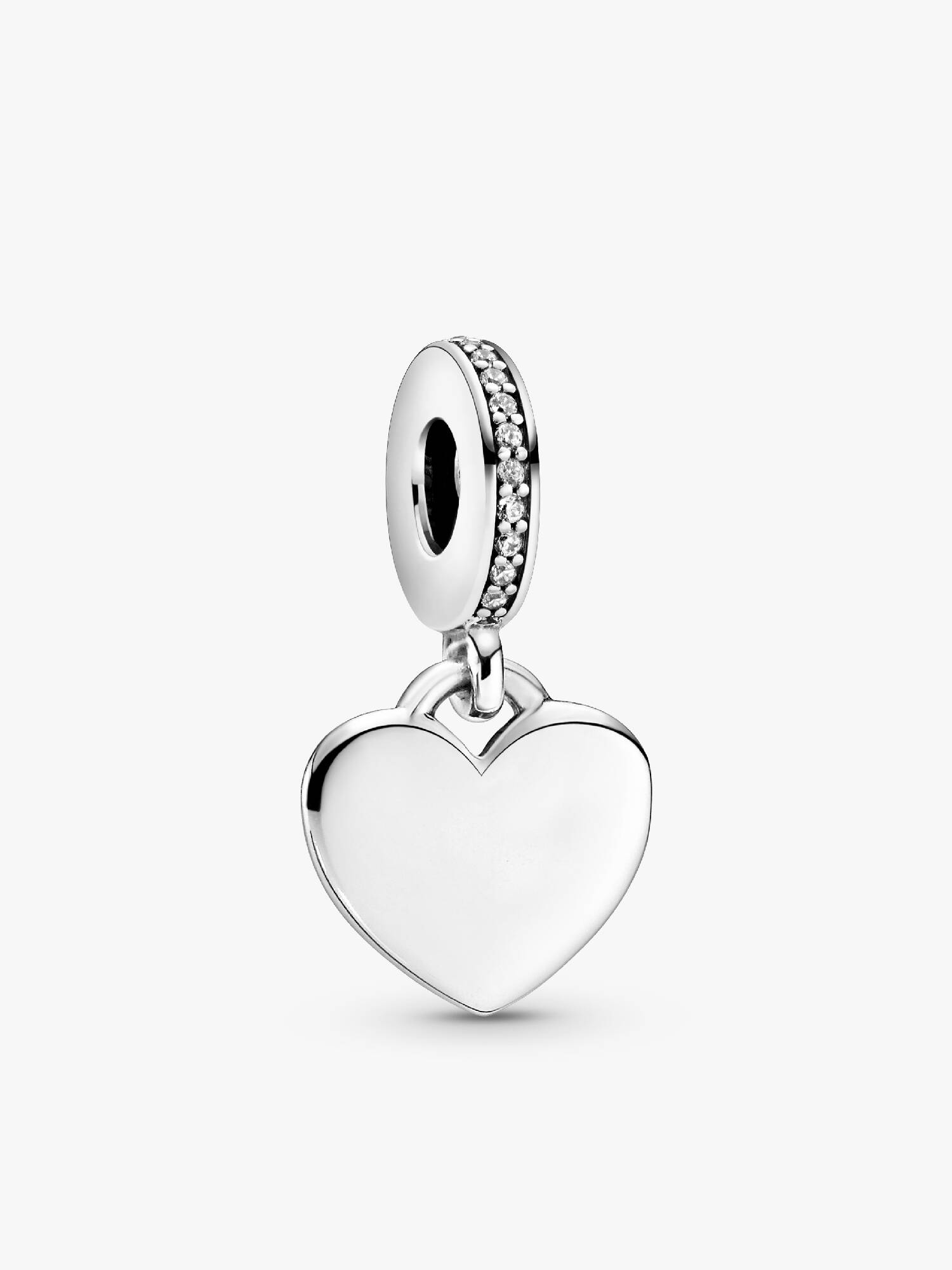 Charm-pendentif Étiquette en forme de cœur à graver