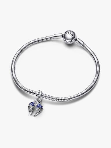 Charm-pendentif séparable Ailes d’ange scintillantes