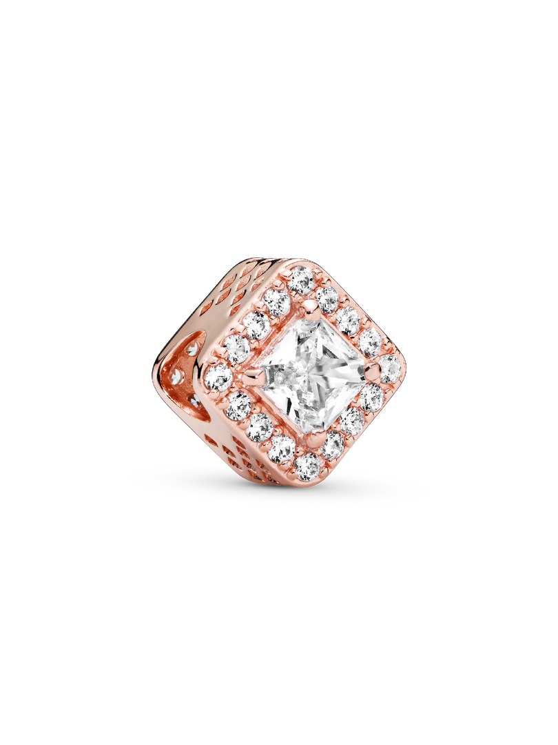 Square Sparkle Halo Charm
