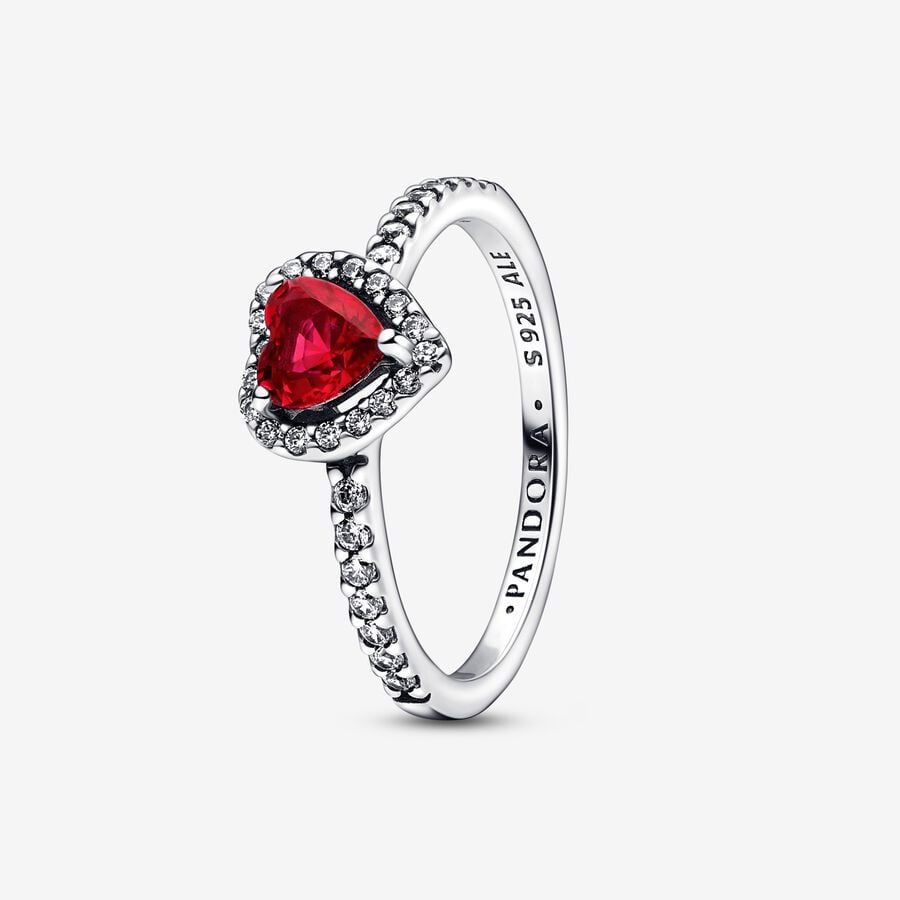 Elevated Red Heart Ring image number 0