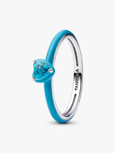 Bague Pierre turquoise en forme de cœur