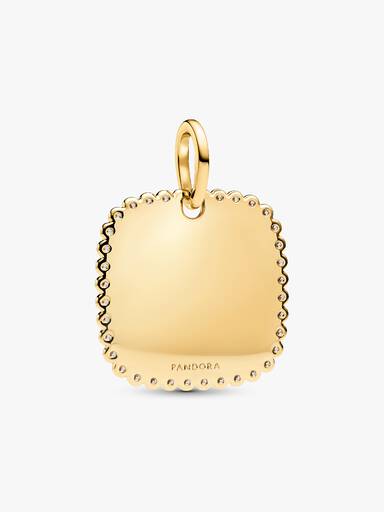 Pendentif étiquette carrée à graver