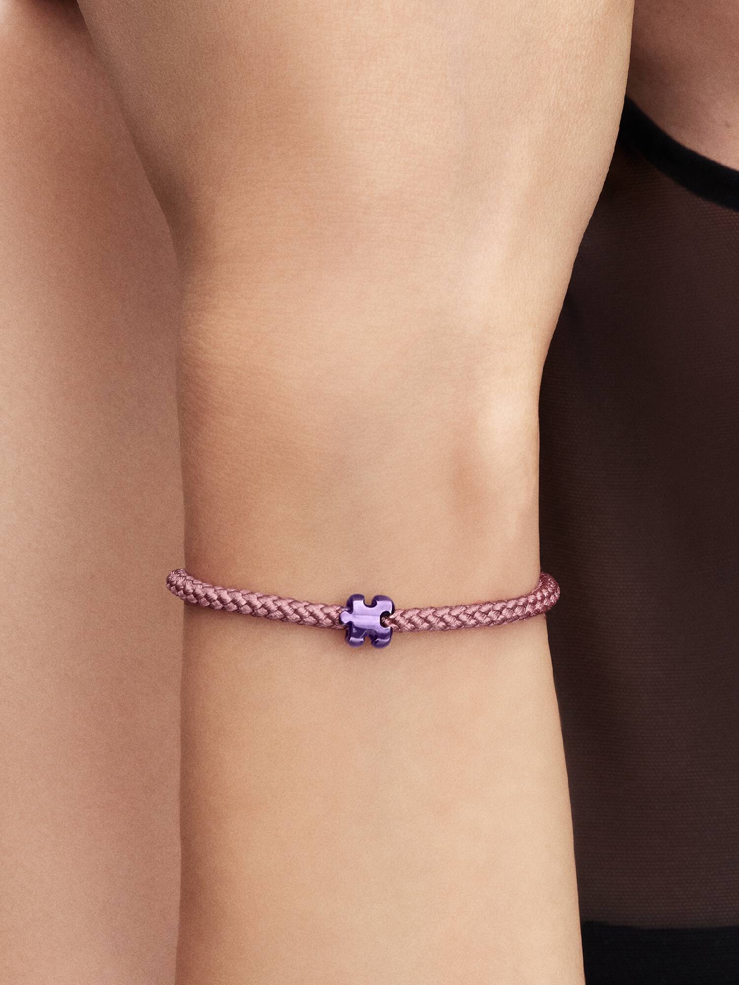 Mini charm Pièce de casse-tête mauve