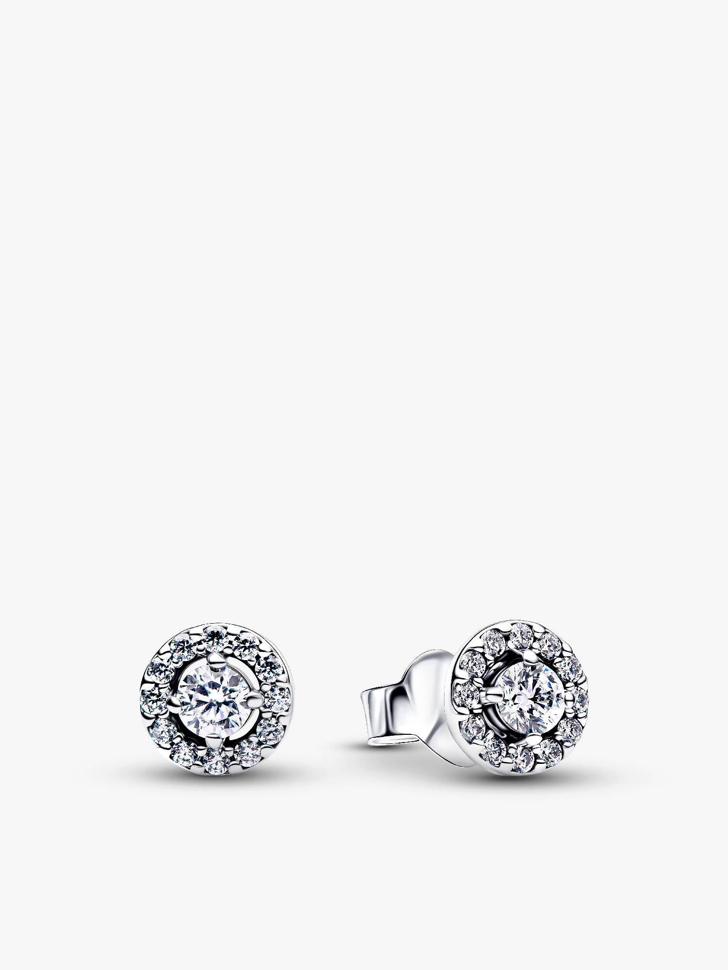 Clous d’oreilles Halo rond pavé