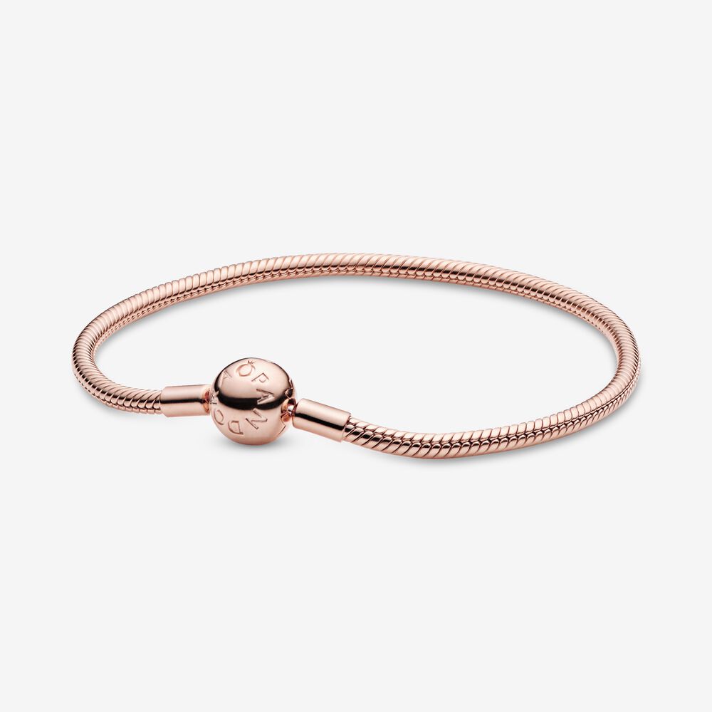 Smooth Pandora Rose™ Clasp Bracelet | Plaqué or rose | Pandora Canada