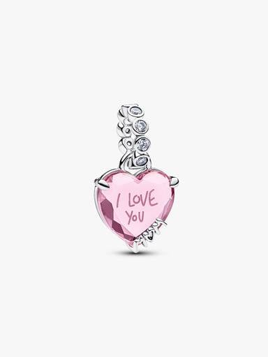 Charm-pendentif « I Love You Mom »