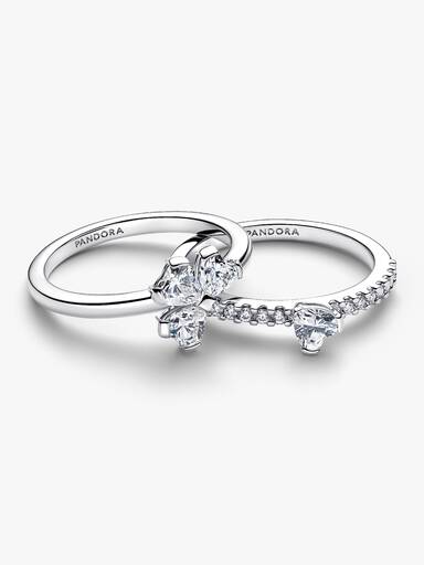 Bague séparable Trèfle porte-bonheur scintillant