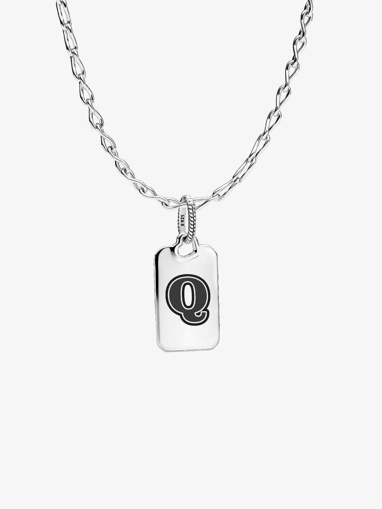 Pendentif rectangulaire lettre Q